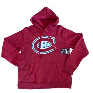 Montreal Canadiens Hoodie Red Sweatshirt Lg NHL Hockey Official Licensed NWT